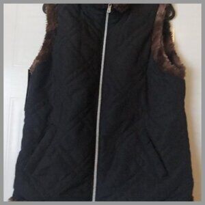Casual Identity reversible sleeveless black vest.